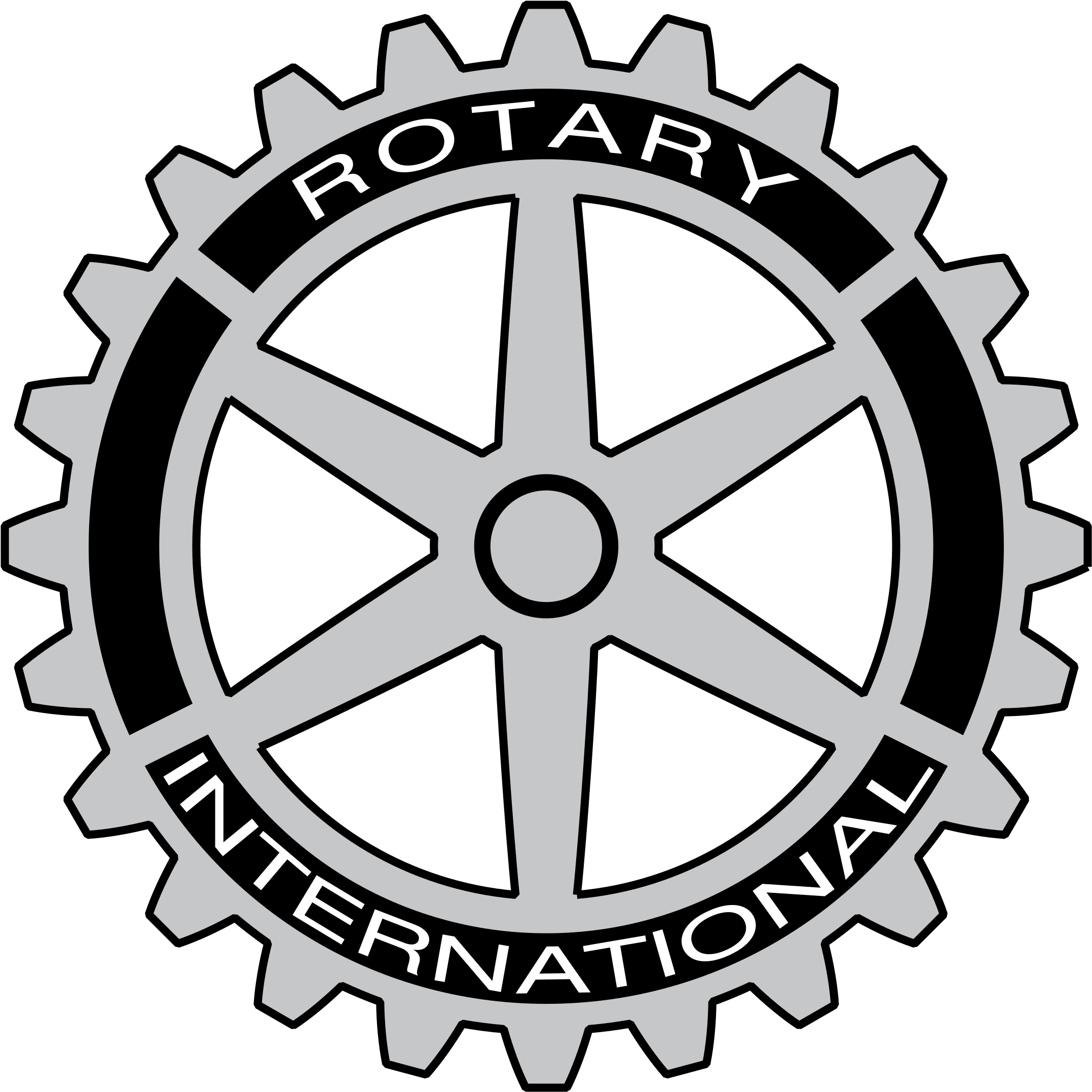 Rotary International Logo Black And White - Rotary Club (2400x2400)