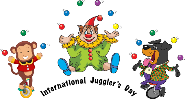 International Jugglers Day - International Jugglers Day Clip Art (640x342)