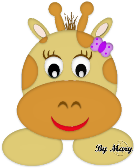 Jirafitas Bebés Animadas - Animales Animados Tiernos Png (532x578)
