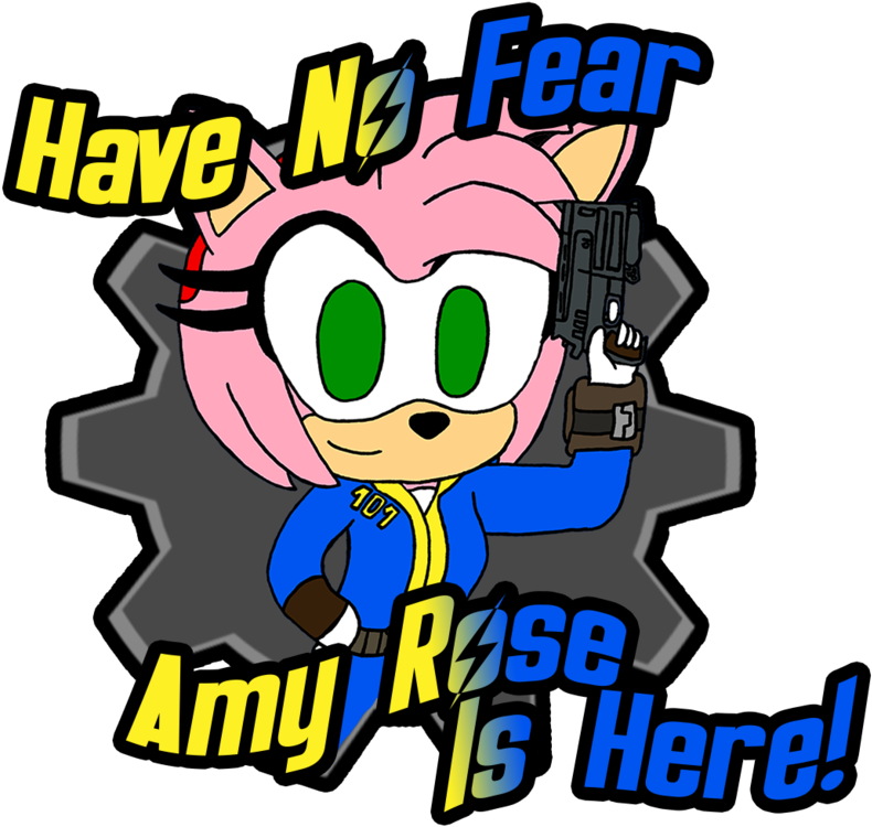 Have No Fear Amy Rose Is Here By 3bros1mission - Cartoon (966x828)