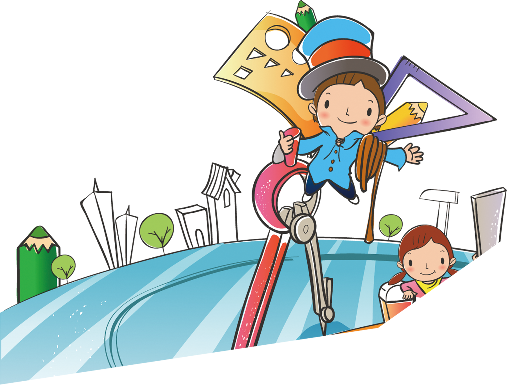 Cartoon Drawing Adobe Illustrator - Big Book Of Science And Math Puzzle Activities (1644x1340)