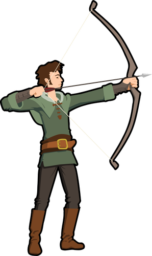 Hunting Clipart Marksman - Archer Clipart (298x500)