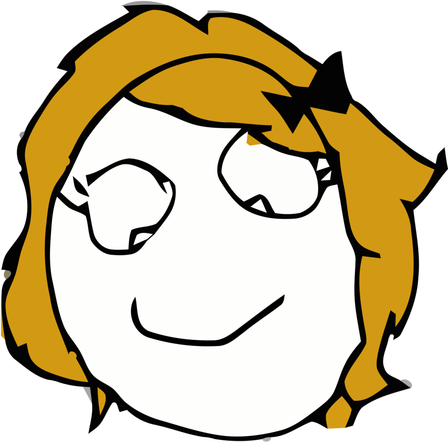 Rage Guy Girl By Rober-raik - Angry Girl Face Meme (896x891)