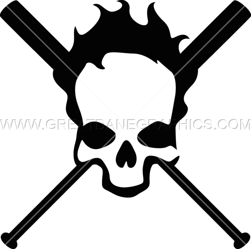 Baseball Clipart Skull - Skull (825x821)