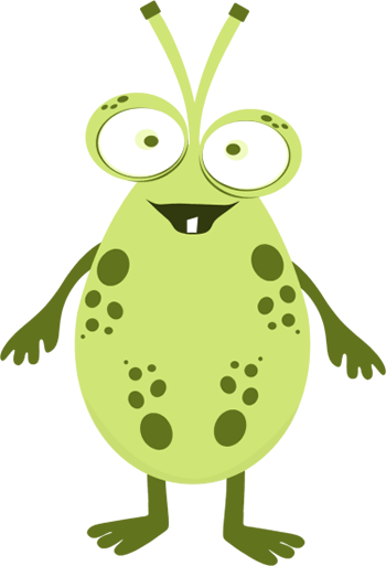 Green Eyes Clipart Monster Eye - Clipart Green Monster (350x513)