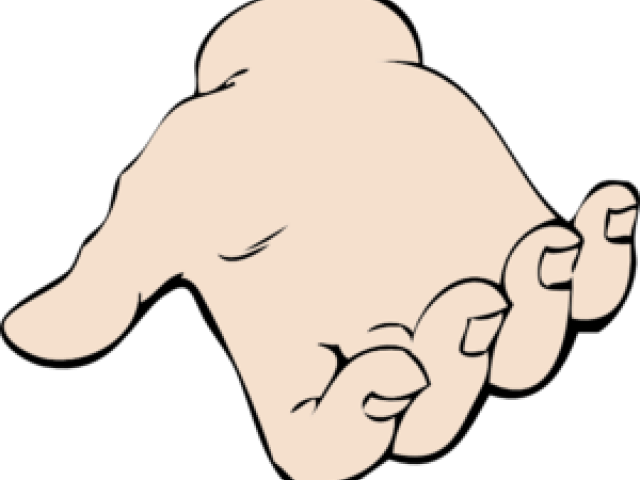 Open Hands Clipart - Hand Holding Something Cartoon (640x480)