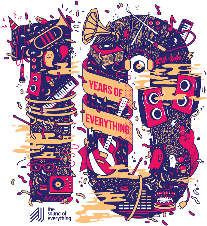 Free Art Work - 10 Years Tshirt Design (1000x842)
