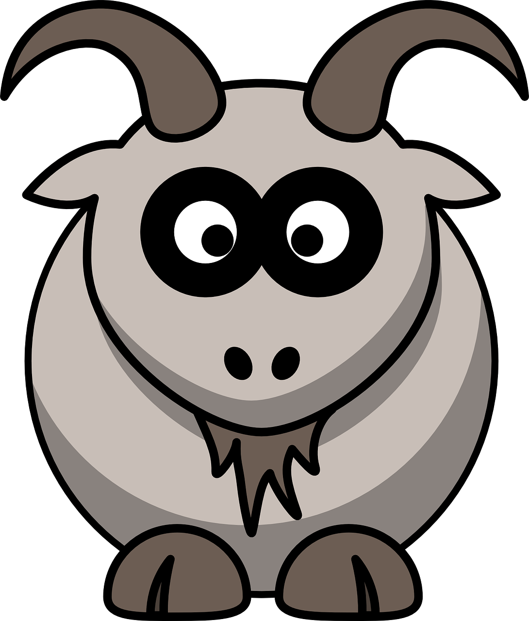 Test Goat Clip Art At - Cartoon Animals (1090x1280)