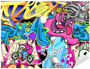 Graffiti Urban Art Vector Background Sticker • Pixers® - Urban Art (400x400)