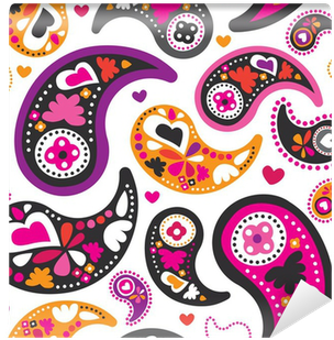 Seamless Oriental Persian Paisley Background Pattern - Painting (400x400)