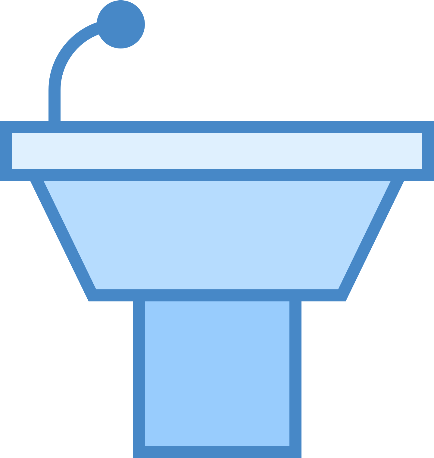 Podium Without Speaker Icon - Loudspeaker (1600x1600)