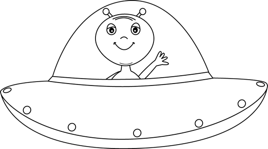Black And White Alien In Ufo - Alien Pictures Black And White (550x305)