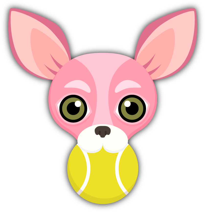 Pink Valentine's Chihuahua Emoji Stickers On The App - Cartoon Chiuahua Png (846x875)