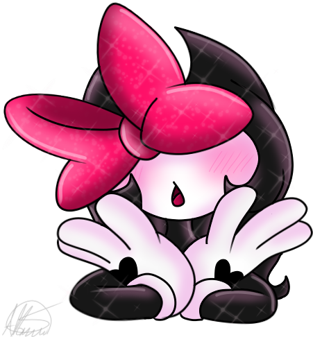 - - Pink Bow - - By Vocaloid121 - - - Pink Bow - - By Vocaloid121 (500x532)