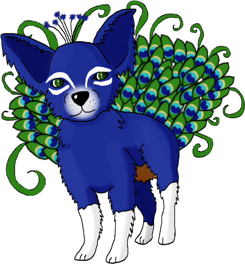 Chihuahua Peacock By Schwarzezitrone Chihuahua Peacock - Cartoon (900x900)