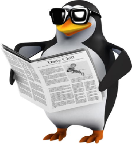 Penguin Cartoon Clip Art Bird Images - Penguin Reading (500x500)