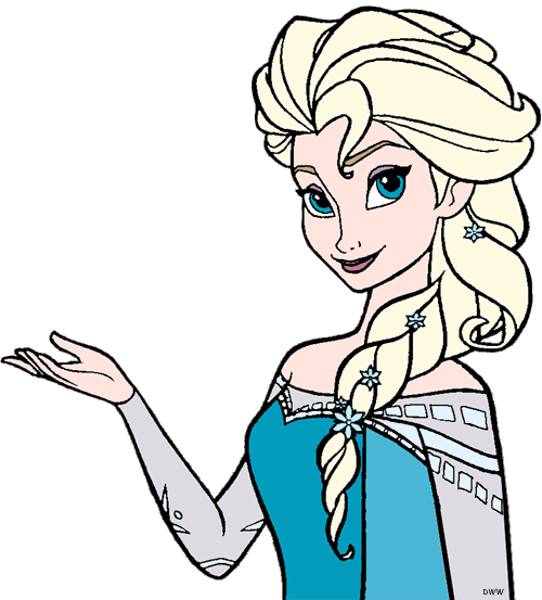 Coloring Page Princess Elsa (500x553)