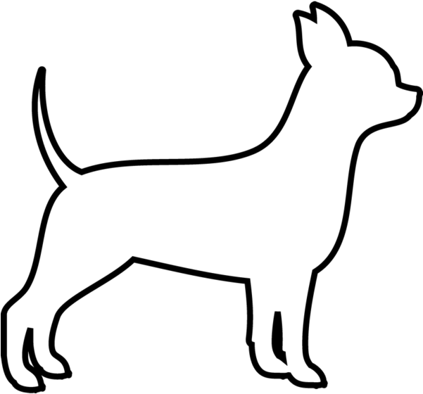 Chihuahua Rubber Stamp - Postage Stamp (600x600)