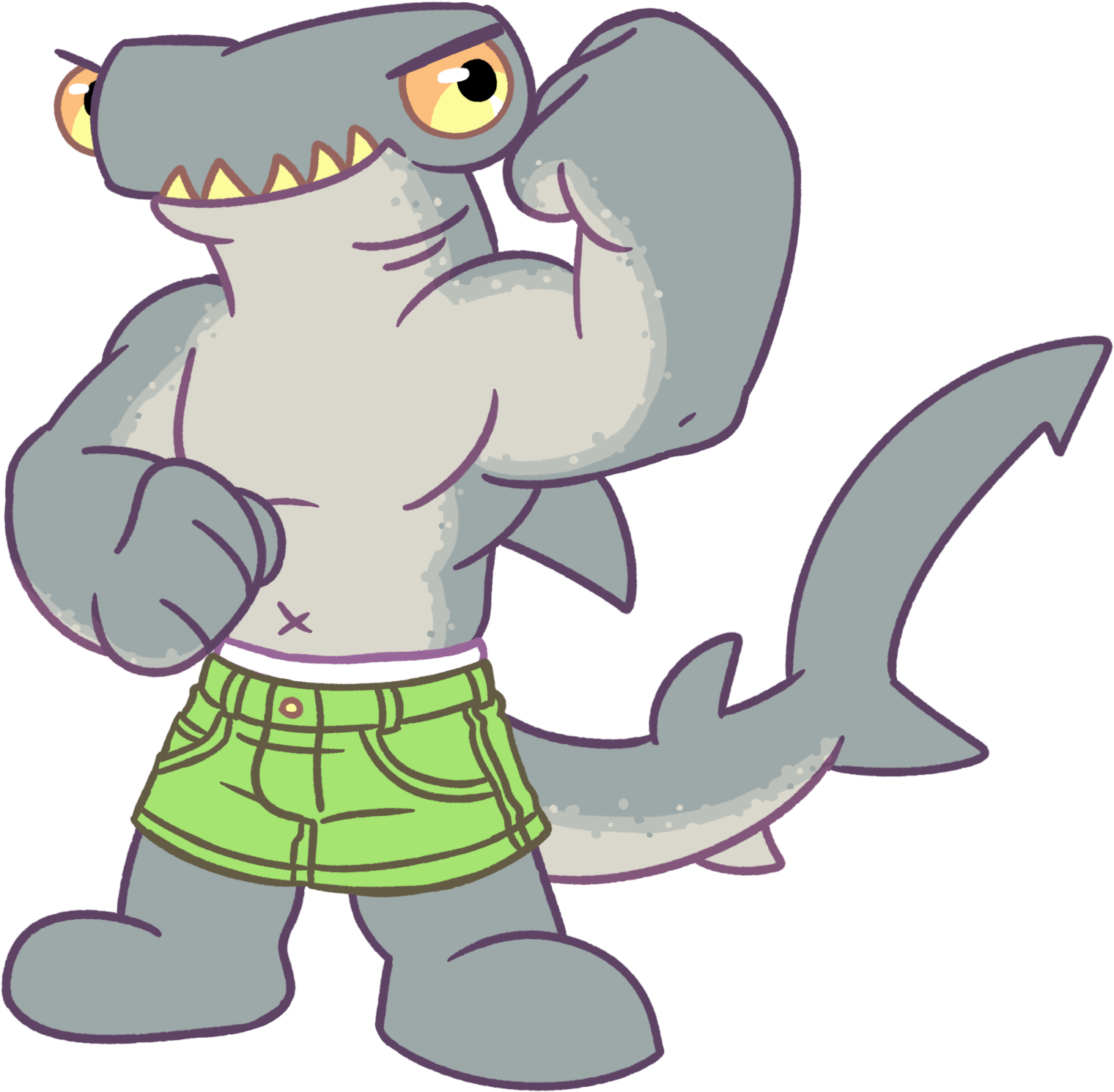 Hammerhead Clipart Robot - Hammerhead Shark Cartoon (1600x1600)