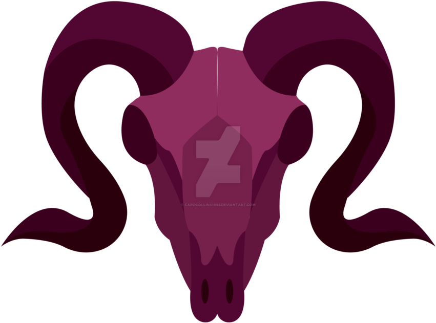 Purple Goat Skull By Carocollins1993 - Cabra Rosa (894x894)