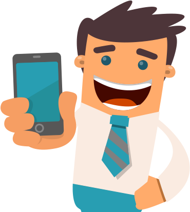 Get In Touch - Cartoon (400x442)