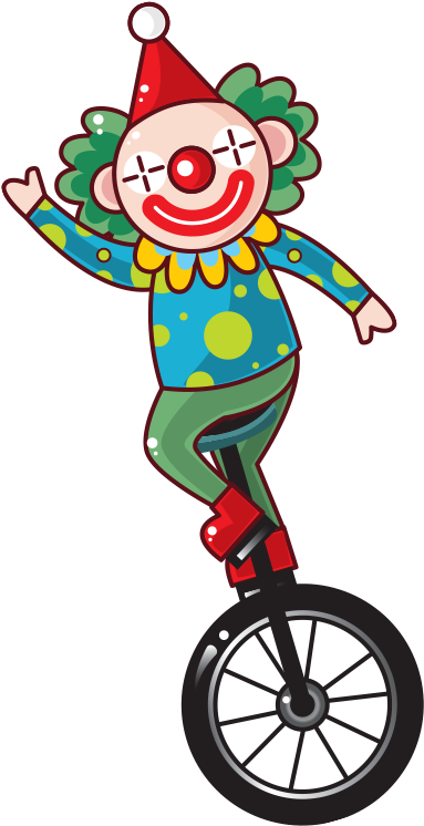 Clown Unicycle Clip Art - Unicyclist Clipart (800x800)