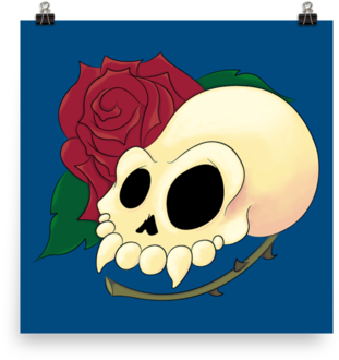 "skully Rose" Enhanced Matte Paper Poster - Printing (480x480)