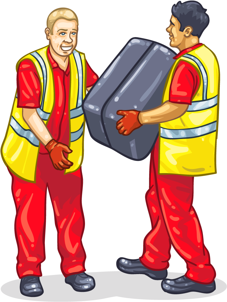 Walla Air - Baggage Handler Clipart (1024x1024)