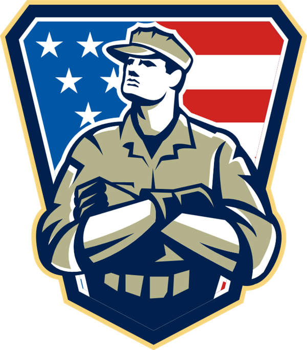 A Bridal Affair Followed - American Soldier Veterans Day Greeting Card (600x685)