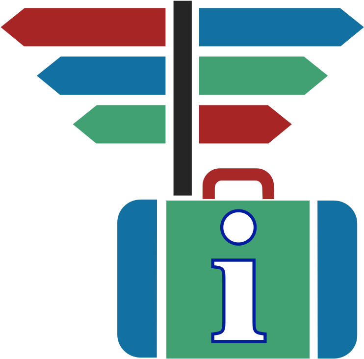 Suitcase Icon Blue Green Red Dynamic V33 - Clip Art (768x768)
