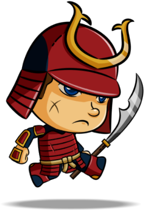 The Armored Samurai Character Art - Game (600x500)