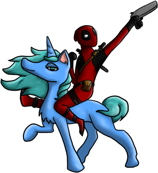 Deadpool Drawing Unicorn - Deadpool Unicorn Png (894x894)
