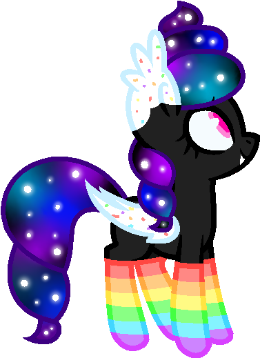 Galaxy Rainbow Cake Pone By Veteranpegasister - Galaxy Rainbow Cake Pone By Veteranpegasister (396x539)