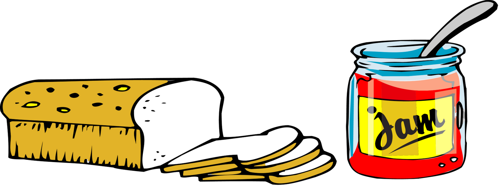 Bread With Jam Clipart Clipartxtras - Clip Art (1600x598)
