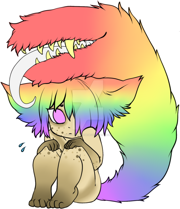 Tail Mouth Chibi By Da-mushroom - Cartoon (838x953)