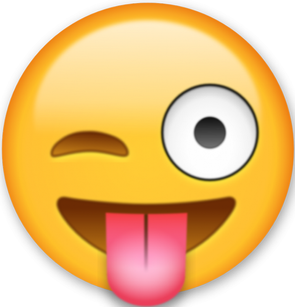 Tongue Smiley - Emoji 😜 (594x619)