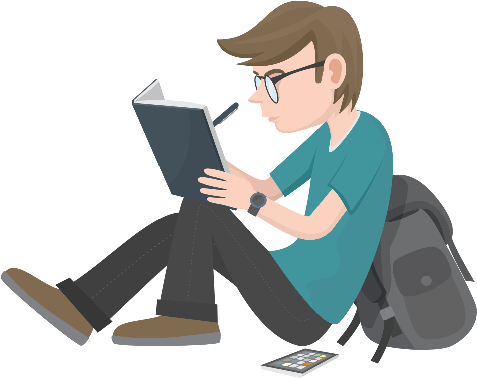 Reading Book Writing Test - Teen Reading Png (1000x1000)