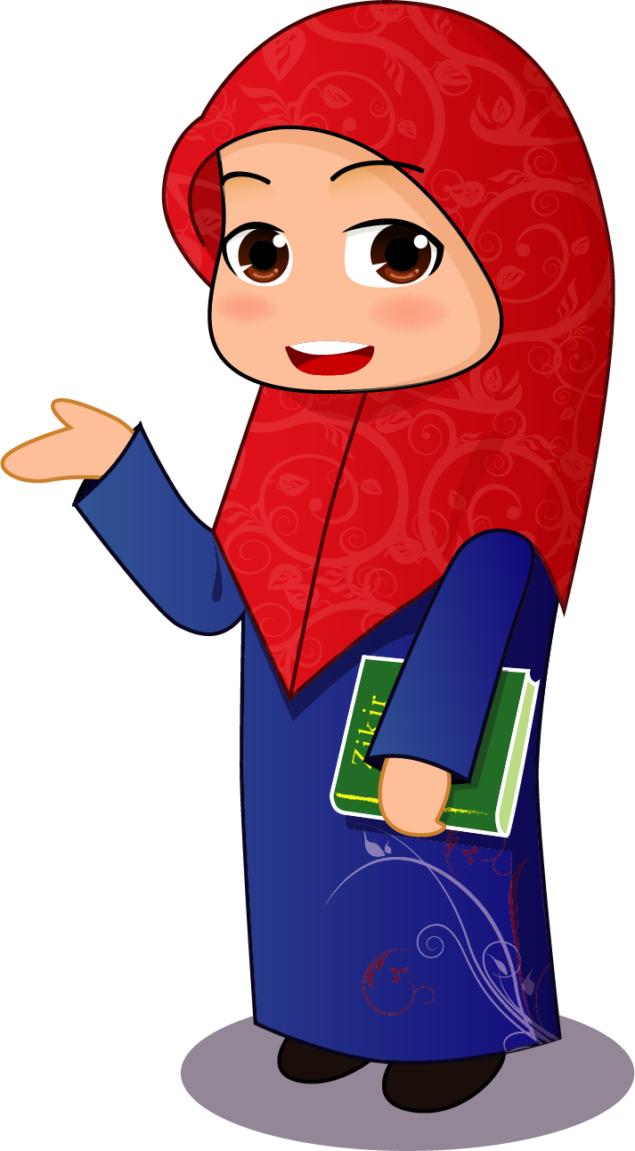 Muslim Islam Hijab Clip Art - Muslim Girl Cartoon (713x1292)