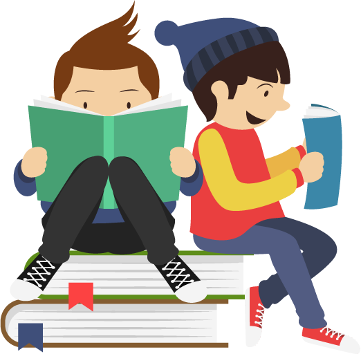 Borrow Books - Kids Book Day Free Vector (522x512)