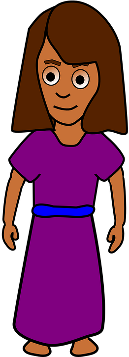 Cartoon Bible Cliparts 9, Buy Clip Art - Bible Girl Clipart (360x720)