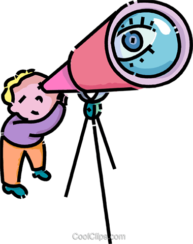 Boy Looking Through A Telescope Royalty Free Vector - Google Images (380x480)