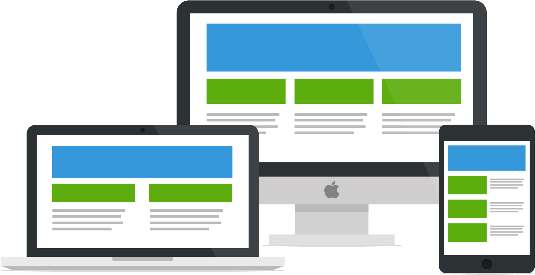 Need A Responsive Websites Design In Canterbury Debunk - Responsive Flat Design Png (1879x1208)