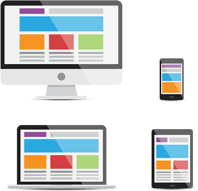 Devices, Responsive Web Design, Adjustable, Banner, - Responsive Website Vector Png (800x800)