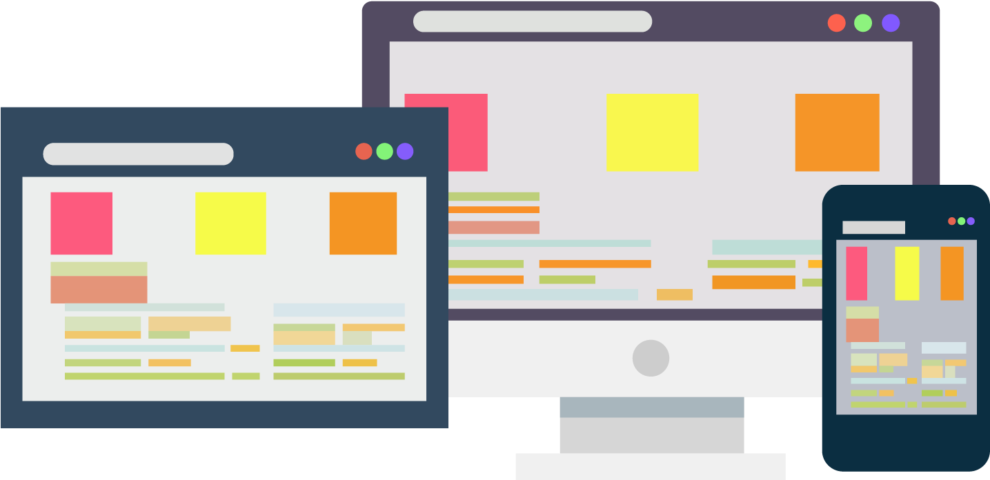 Web Development Responsive Web Design Digital Marketing - Responsive Website Design Vector (1954x888)