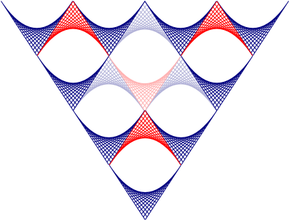 Curve Stitch Circular Design Based On Deimel's Design - Curve Stiching Pattern (424x328)