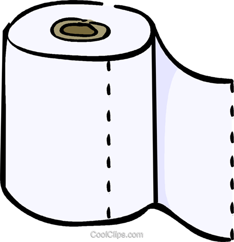 Toilet Paper Royalty Free Vector Clip Art Illustration - Toilet Paper Royalty Free Vector Clip Art Illustration (464x480)