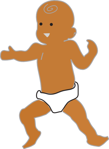 Brown Baby Clipart (438x597)