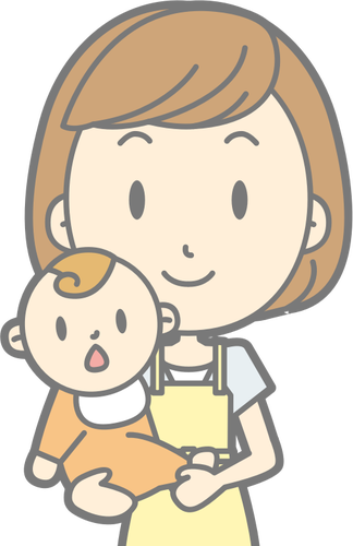 Mother And Baby Vector Illustration - Humph (324x500)