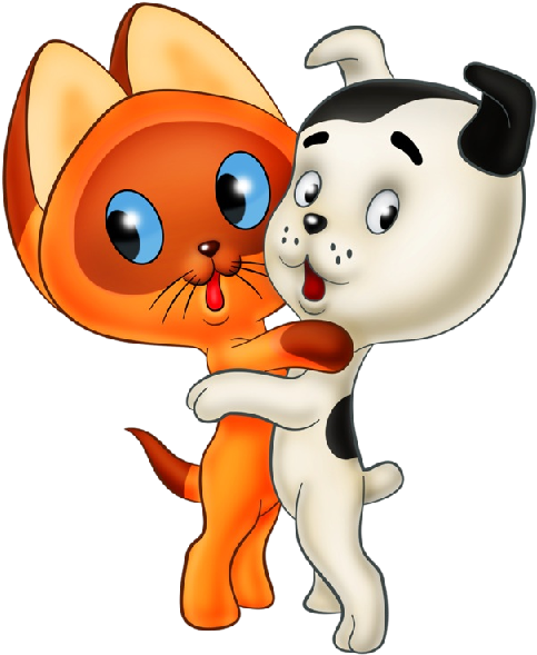 Dog And Cat Cartoon Animal Images - Cartoon Cats And Dogs (600x600)