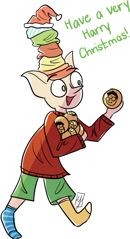 Have A Very Harry Christmas By Spacechickennerd - Cartoon (558x913)